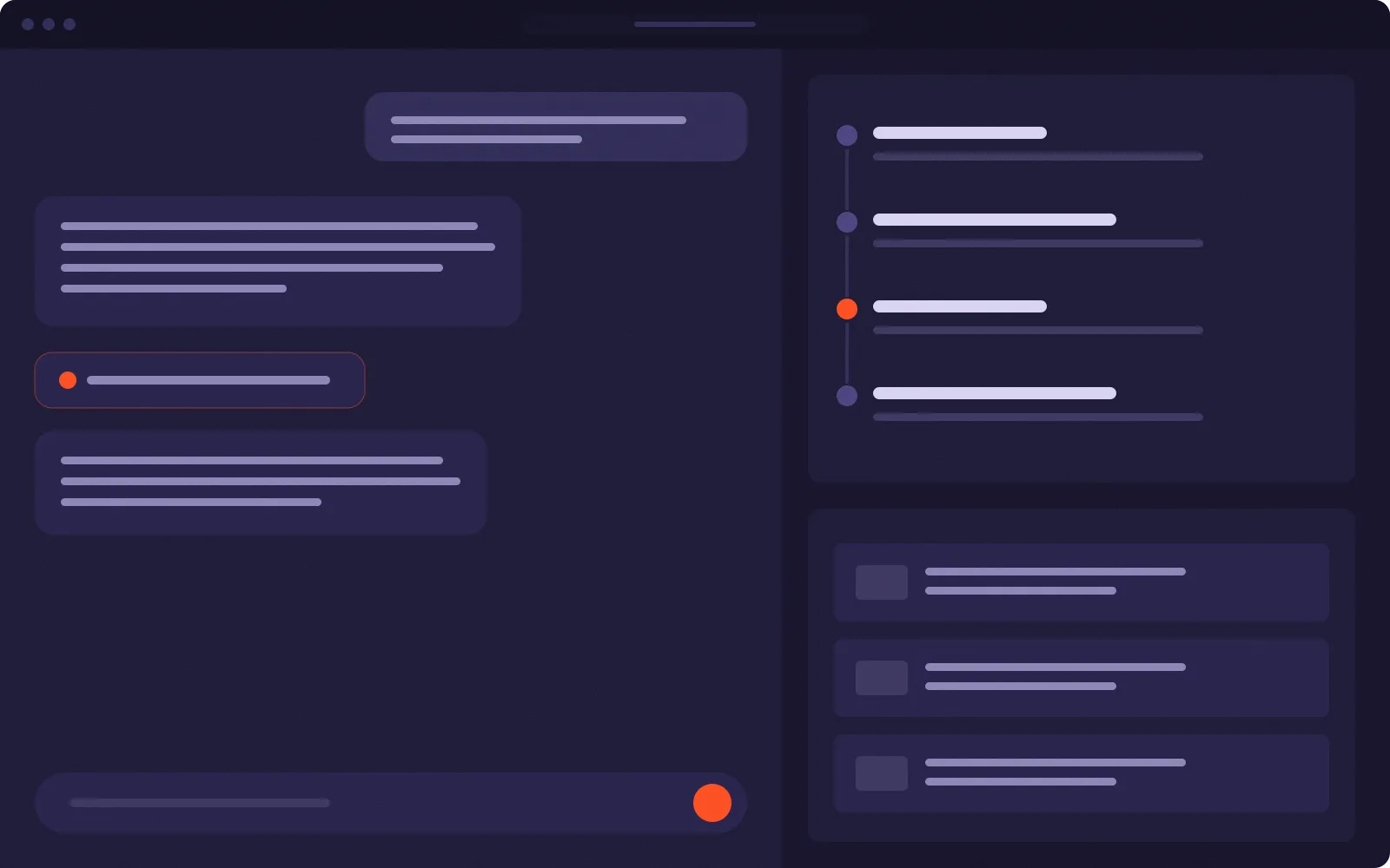 AI support agent: illustrative interface preview