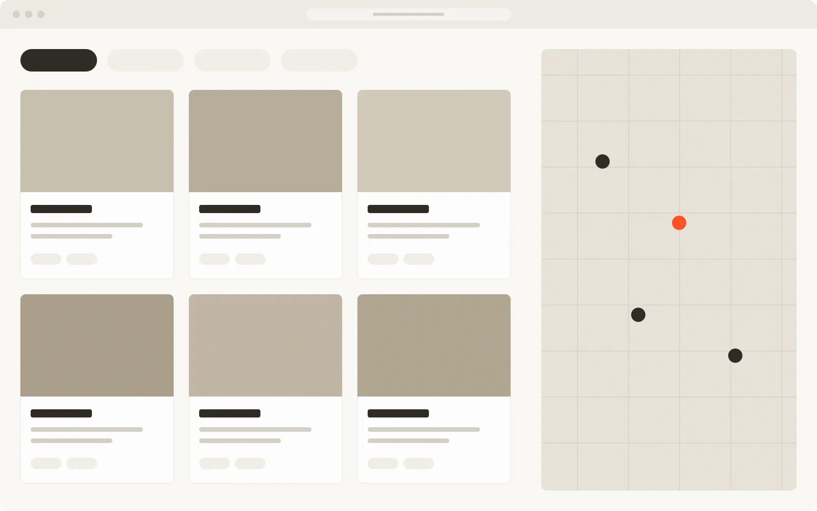 Real-estate CRM: illustrative interface preview